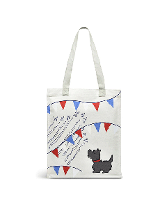 The Coronation Scottie Dog Medium Tote Bag In White By Radley