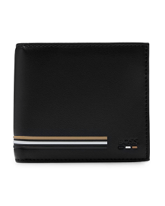 Ray Faux Leather Wallet 4CC Signature Stripe By BOSS