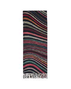 Paul Smith's Women's Crazy Swirl Print Wool Scarf has been made with a blend of cashmere and wool.