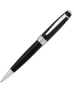 Cross Bailey black lacquer ballpoint pen with chrome fittings.