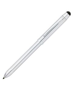 This Cross Tech3+ Chrome Multi-Function Ballpoint Pen has the brand name engraved on the clip in a subtle way.