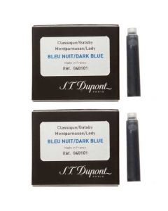 These Dupont fountain pen refills come in a dark blue colour.