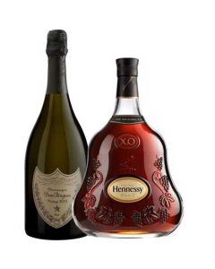 This is the Dom Perignon Vintage Brut 2013 Champagne & Hennessy X.O Cognac Duo. 