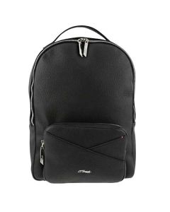 Neo Capsule Black Grained Leather Round Backpack