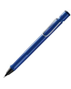 Blue safari LAMY plastic mechanical pencil with metal clip and eraser.