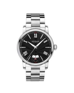 The bracelet of this Montblanc watch is made from stainless steel.