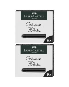 Graf von Faber-Castell Pack of 6 Black Fountain Pen Cartridges.