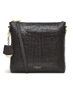 This Radley Faux Croc Pockets 2.0 Medium Cross Body Bag is made with leather with a faux croc pattern.