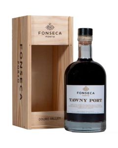 This is the Fonseca 50cl Tawny Port with its decorative wooden box.