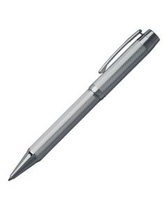 The Hugo Boss chrome-plated Bold ballpoint pen employs a smooth twist mechanism to release its nib.