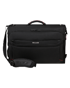 Samsonite's Pro-DLX 6 Garment Bag in Black Nylon with a trifold feature. 