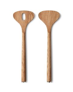 Georg Jensen Oak Wood Alfredo Salad Servers - natural in colour and modern in design.