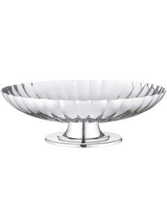 The Georg Jensen stainless steel dish on a stand.