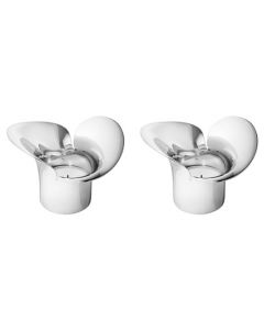 These are the Georg Jensen Stainless Steel Bloom Botanica Tealight Holders.