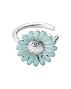 Blue Enamel Single Daisy Ear Cuff created by Georg Jensen.