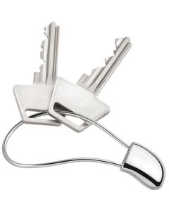 Georg Jensen Stainless Steel Helena Keyring - with a contemporary mirror finish.
