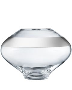 This is the Georg Jensen Mouth-Blown Glass & Stainless Steel Large Duo Vase.
