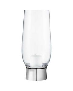 This is the Georg Jensen Mouth-Blown Glass Lumis Hurricane Large Candle Holder. 