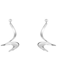 These are the Georg Jensen Sterling Silver Möbius Spiral Earrings.