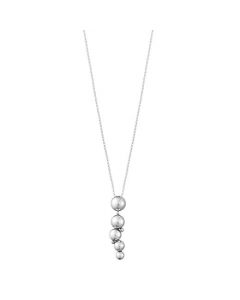 Oxidised Sterling Silver Moonlight Grapes Drop Pendant Necklace designed by Georg Jensen.