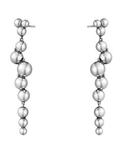 Oxidised Sterling Silver Moonlight Grapes Large Drop Earrings designed by Georg Jensen.