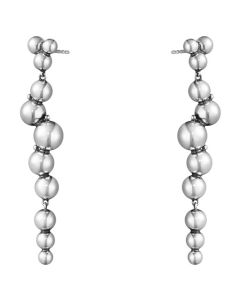 Oxidised Sterling Silver Moonlight Grapes Large Drop Earrings designed by Georg Jensen.