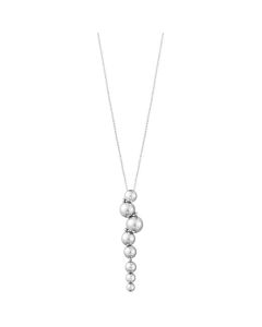 Oxidised Sterling Silver Moonlight Grapes Large Drop Pendant Necklace designed by Georg Jensen.