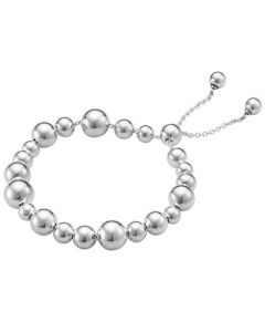 Sterling Silver Moonlight Grapes Mixed Beads Bracelet designed by Georg Jensen.