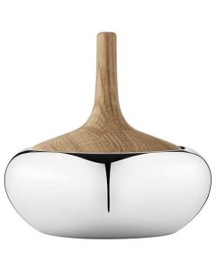 The Georg Jensen HK stainless steel and oak wood onion bonbonniere.