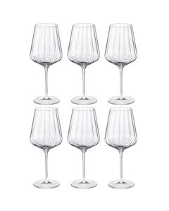These are the Crystal Set of 6 Bernadotte White Wine Glasses. 