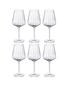 These are the Crystal Set of 6 Bernadotte White Wine Glasses. 