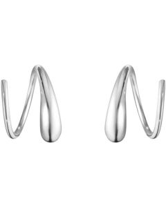These are the Georg Jensen Sterling Silver Mercy Spiral Earrings.