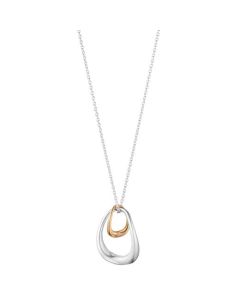 This is the Georg Jensen Sterling Silver and 18 KT. Rose Gold Offspring Pendant.
