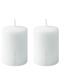 These are the White Paraffin Pack of 2 Small Candles designed by Georg Jensen.