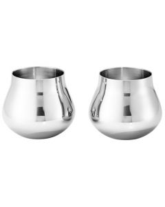 These are the Georg Jensen Stainless Steel SKY Shot Glasses.