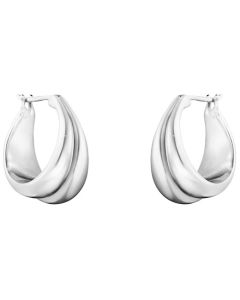 These are the Georg Jensen Sterling Silver Curve Medium Earrings. 