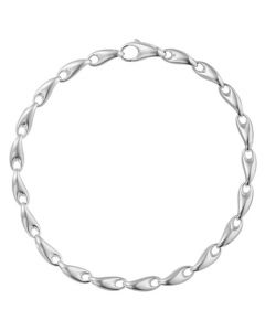 Sterling Silver Reflect Slim Chain Bracelet designed by Georg Jensen. 
