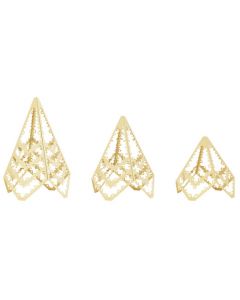 This 18 KT. Gold Plated 3 Pcs. Christmas Tree Set was designed by Georg Jensen. 