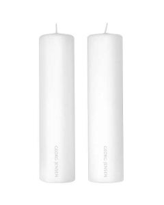 Elegant Georg Jensen White Candle Pair - made from paraffin wax.