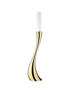 This is the Georg Jensen 18 kt. Gold-Plated Stainless Steel Cobra Large Floor Candle Holder.