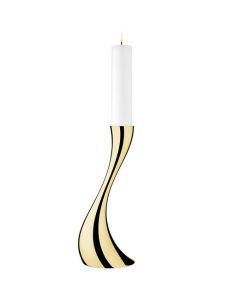 This is the Georg Jensen 18 kt. Gold-Plated Stainless Steel Cobra Small Floor Candle Holder.
