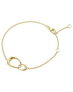 This is the Georg Jensen 18 KT. Yellow Gold Offspring Interlocking Bracelet. 