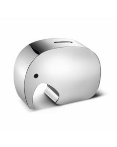 Georg Jensen's Moneyphant Matte Silver Money Box makes a lovely gift for kids as they can save their coins inside this money box that is made from stainless steel.