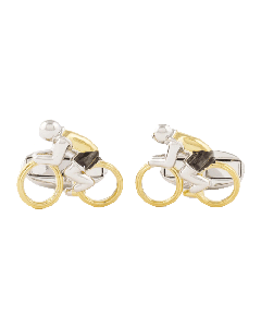 Men's Gold & Silver 'Cycle' Cufflinks