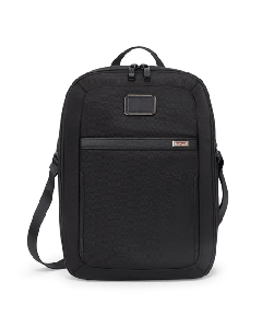 TUMI's Alpha 3 Golf Shoe Bag in Black has a patch that can be embossed.