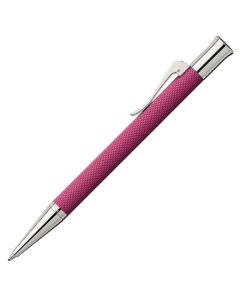 The pink resin ballpoint pen in the Guilloche collection by Graf von Faber-Castell.