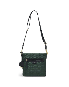 Finsbury Park Flower Quilt Green Cross Body Bag by Radley with a floral quilted pattern.