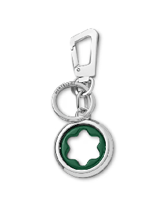 This Montblanc Meisterstück Key Fob with Green Spinning Emblem is made with stainless steel. 