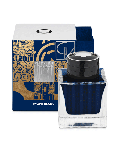 This Montblanc Masters of Art Homage to Gustav Klimt Blue Ink Bottle comes in a bespoke box.