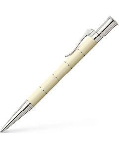 Graf von Faber-Castell Platinum Plated Trim Classic Anello Ballpoint Pen - Ivory.